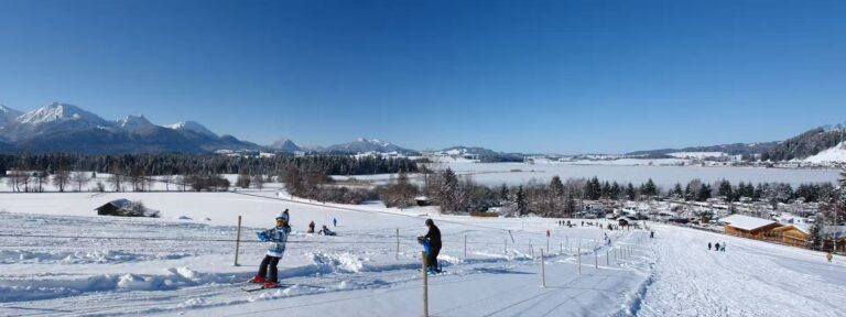 Camping Hopfensee Skilift in Fuessen direkt am Campingplatz im Winter 768x288