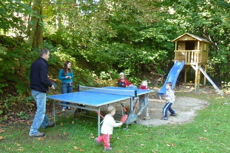 Kurcamping Harz Spielplatz fuer Kinder und Erwachsene mit Tischtennis auf dem Campingplatz 768x512