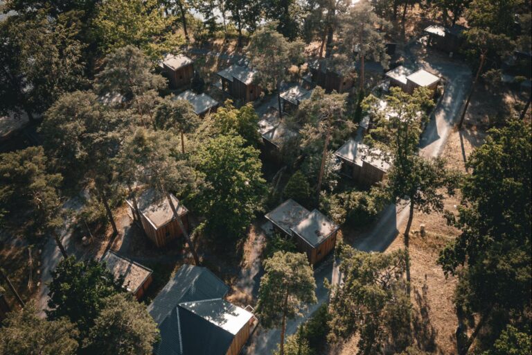 Naturcamping Brettmuehlenteich Blick auf die Mobilheime aus der Vogelperspektive 6249e721 e838 45f6 b483 9e13e880dc4a 768x512